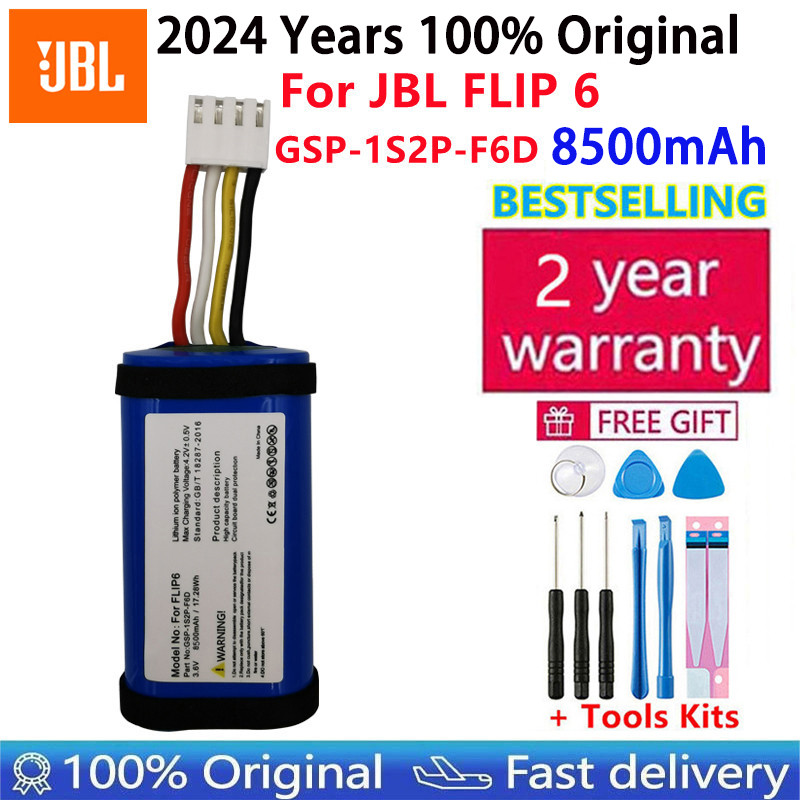 100% Original GSP-1S2P-F6D 8500mAh Wireless Bluetooth Speaker Replacement battery For JBL Flip6 Flip