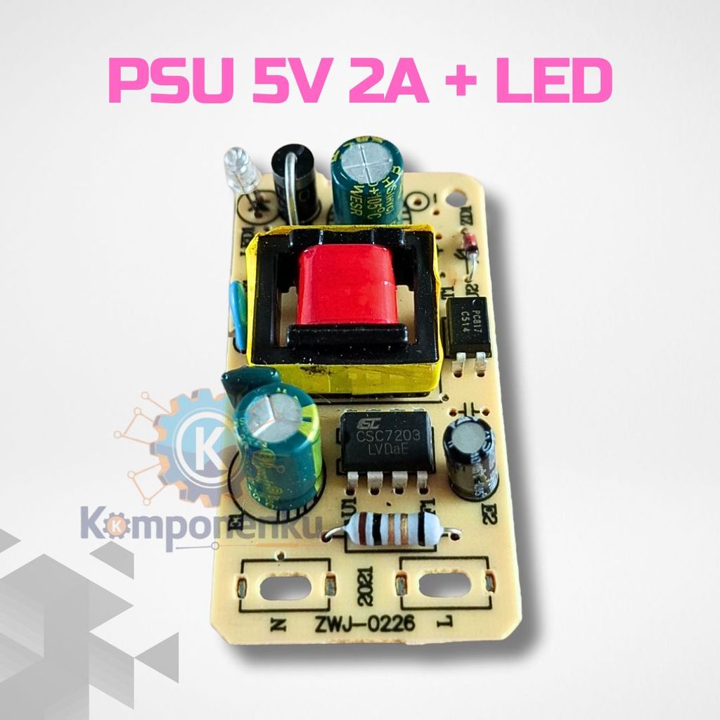 Kit Adaptor 5V 2A Modul SMPS PSU 5VDC 2A Input AC 220V 240V Untuk Project IoT Mikrokontroler