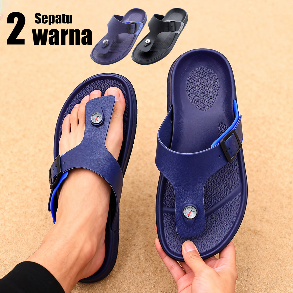 Inkayni Sandal Karet Pria Empuk Tebal Terbaru Sandal Pria Full Karet Jepit  Sandal Jepit Pria Anti S
