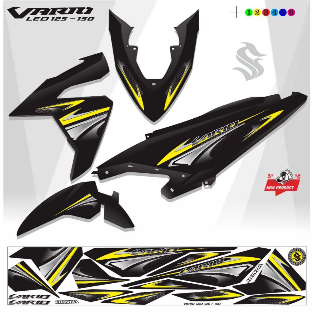 STRIPING MOTIF STICKER VARIO 125 LED FI OLD STRIPING VARIO LED 150 OLD