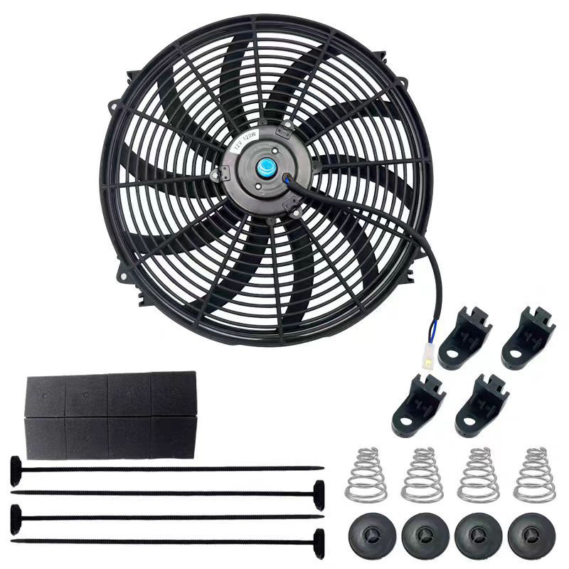 Car Air Contion Electronic Raator Intercooler Cool Universal 16 In 12V 80W 2100RPM Cpu Cooler Fan Bl