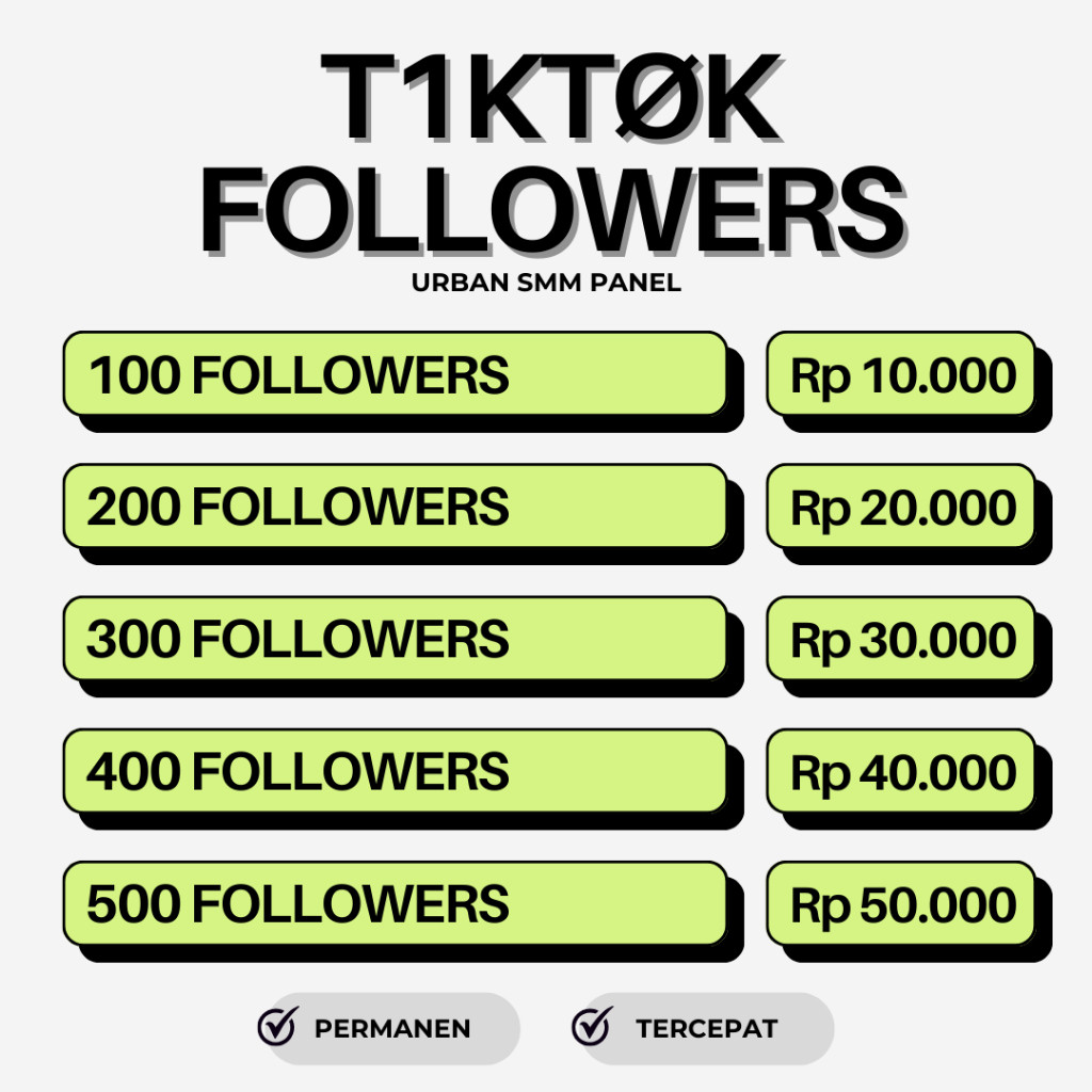 Follower Tiktok Aktif Permanen| Followers Tiktok Permanen Aktif Real Indonesia Mix Murah Bergaransi|