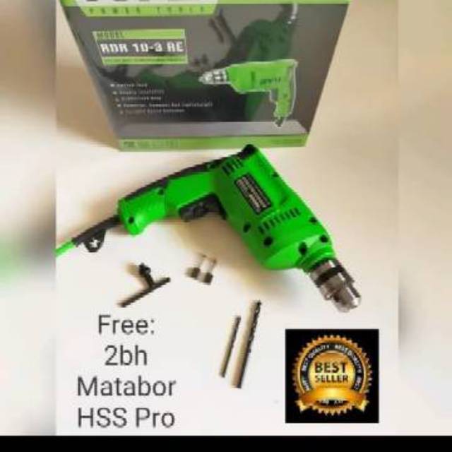 Bor tangan 10 mm ryu tekiro bor listrik bor kayu bor besi kunci shock kunci cvt tahanan alat teknik