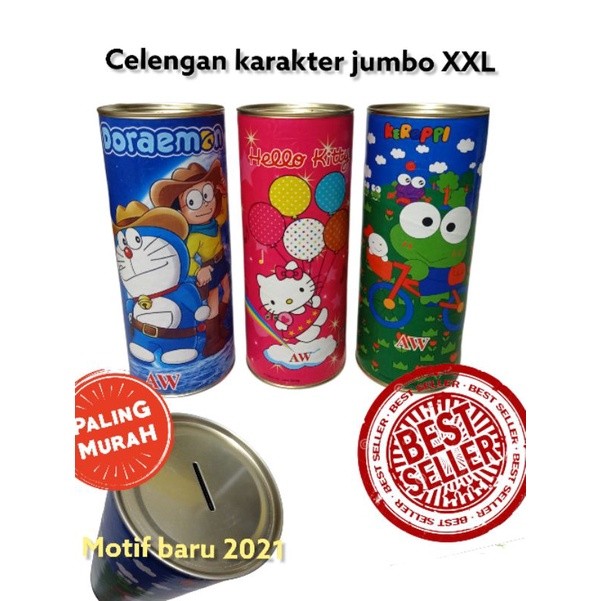 celengan kaleng karakter jumbo
