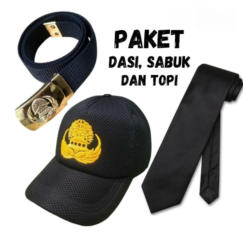 Paket ASN / PNS Golongan 1 (Dasi Hitam, Sabuk Korpri, Dan Topi Korpri)