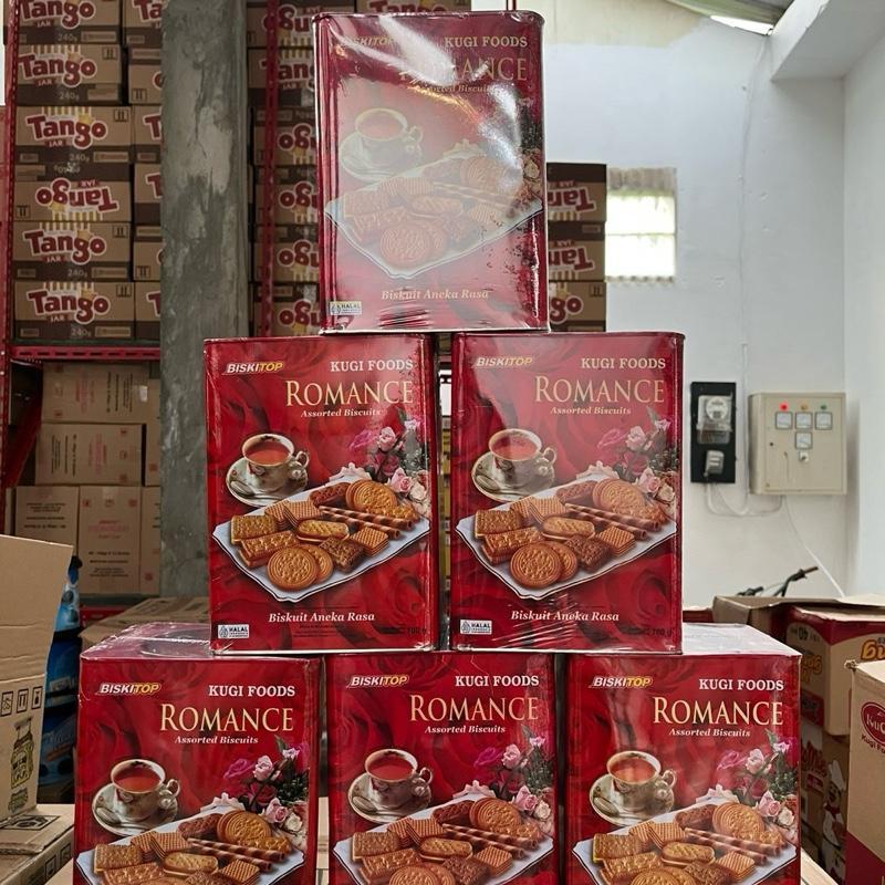 BISKITOP ROMANCE KALENG camilan lebaran Food Biskuit Assorted Biscuits  Cookies Snack kue kalengan m