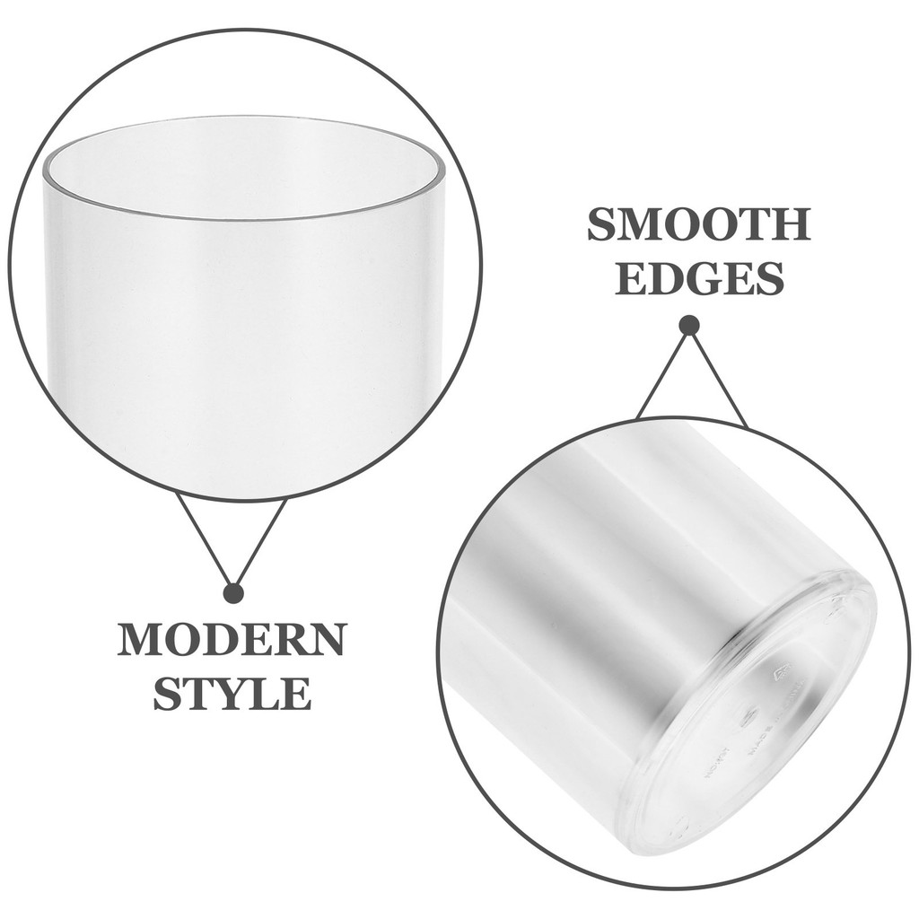 2pcs Transparent Cylinder Modern Pet Flower Vase For Home Decor Desktop Dried Fresh Flower Arrangeme