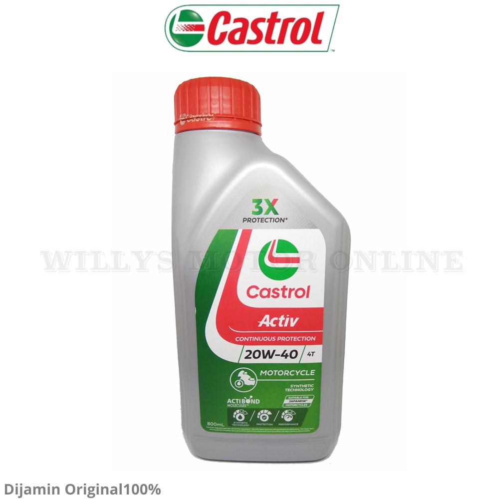 Oli Castrol Active Xtra 20W-40 0,8L 4T / Oli Motor Bebek Castrol