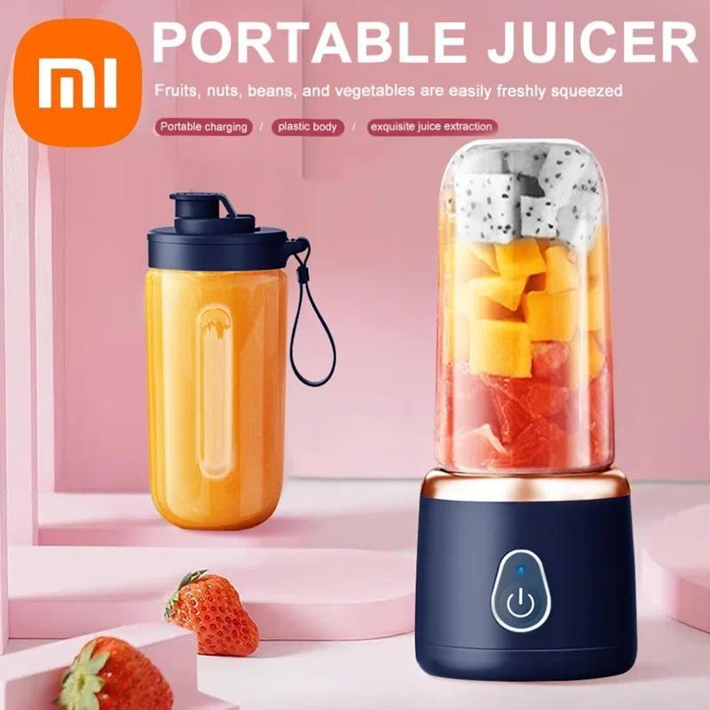 Xiaomi Portable Juicer Cup 400ML for Shakes Smoothies Reargeable USB Traveling Fruit Juicer Double C