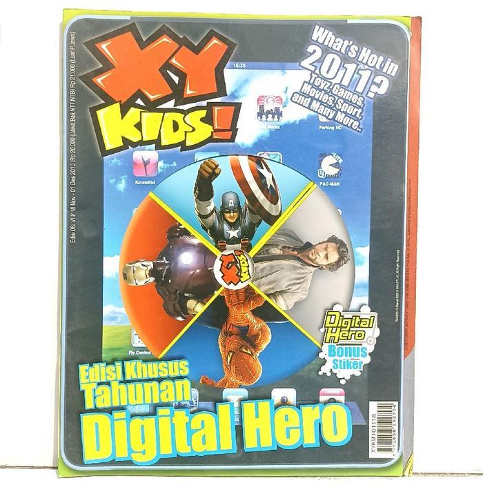 majalah anak xy kids edisi 08 Desember 2010 edisi khusus tahunan digital hero cover marvel