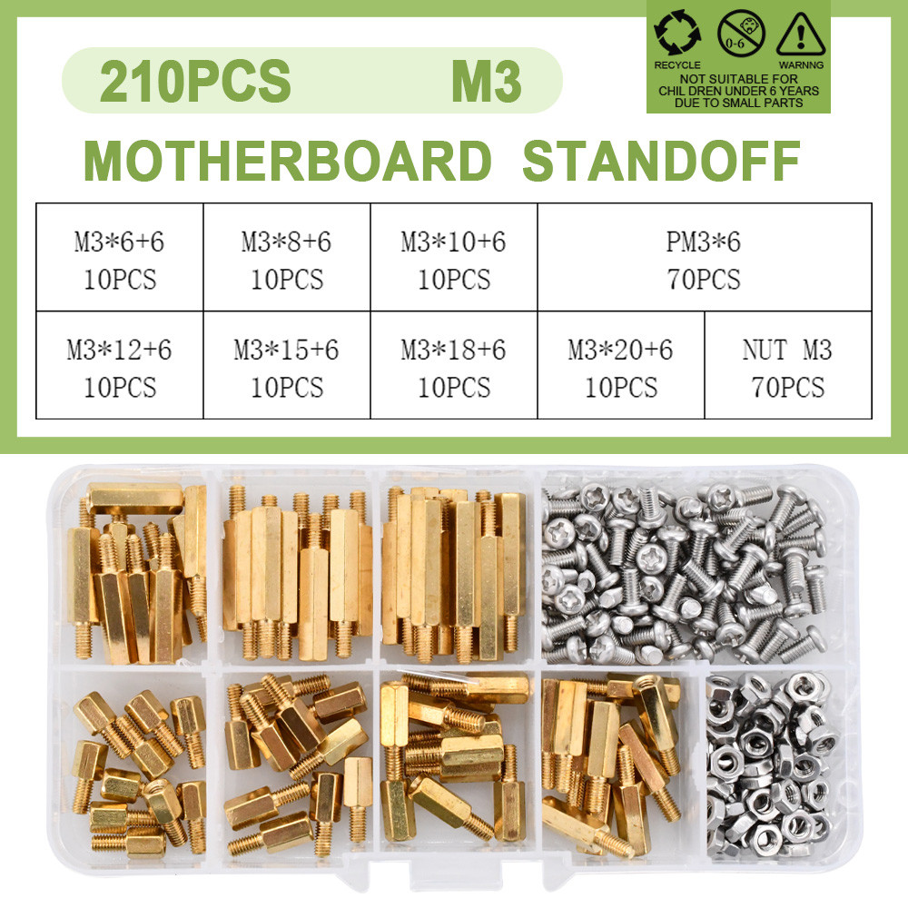 M2 M2.5 M3 M4 Brass Motherboard Standoffs Hex Board Rack Stud Spacing Screw Hexagon Single Head PCB 