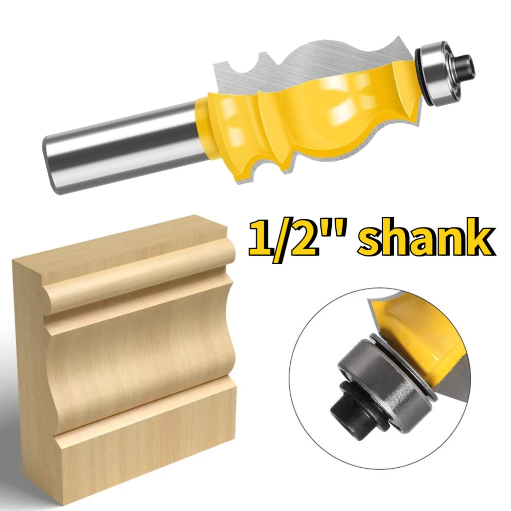 1/2" Shank - Mata Profil Router Molding Bullnose Setengah Lingkaran