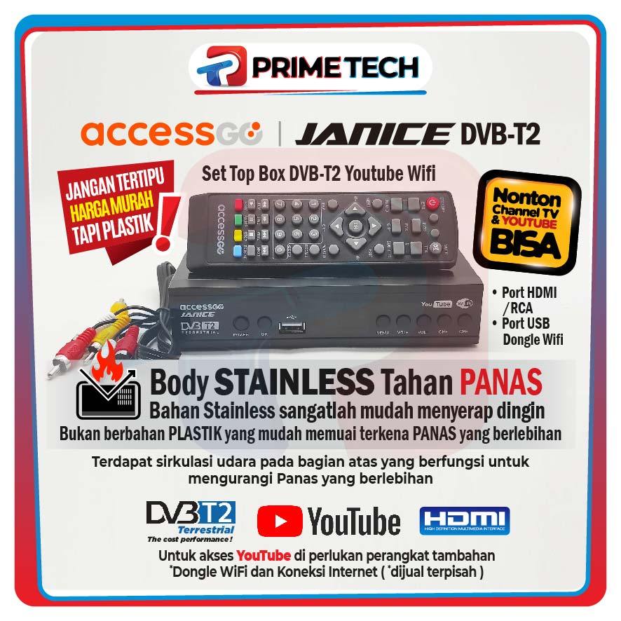 Set Top Box DVB T2 Accessgo Janice U002 bisa akses youtube - PrimeTech