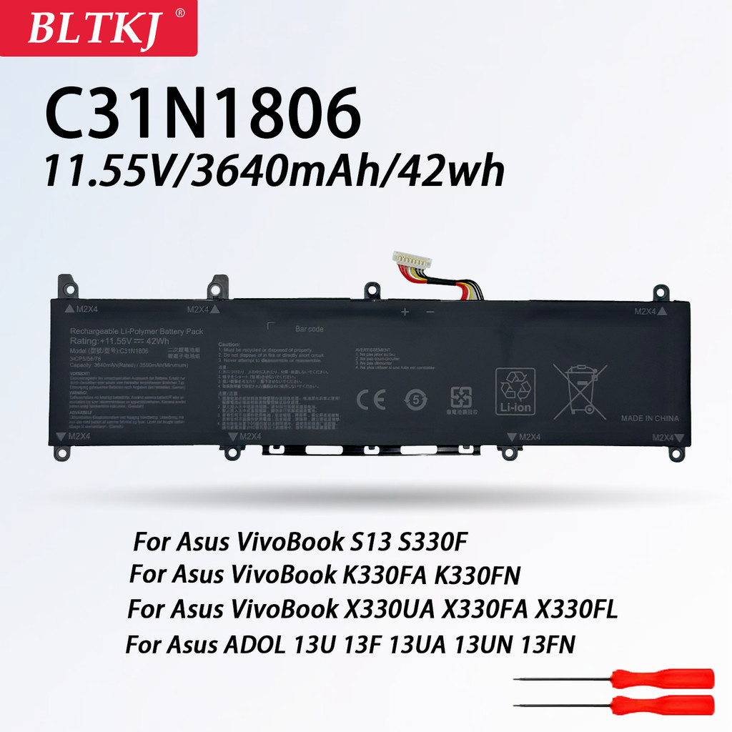 C31N1806 Laptop Battery For ASUS VivoBook S13 S330FA-EY001T S330UA S330UN-EY011 X330UA ADOL 13FA K33