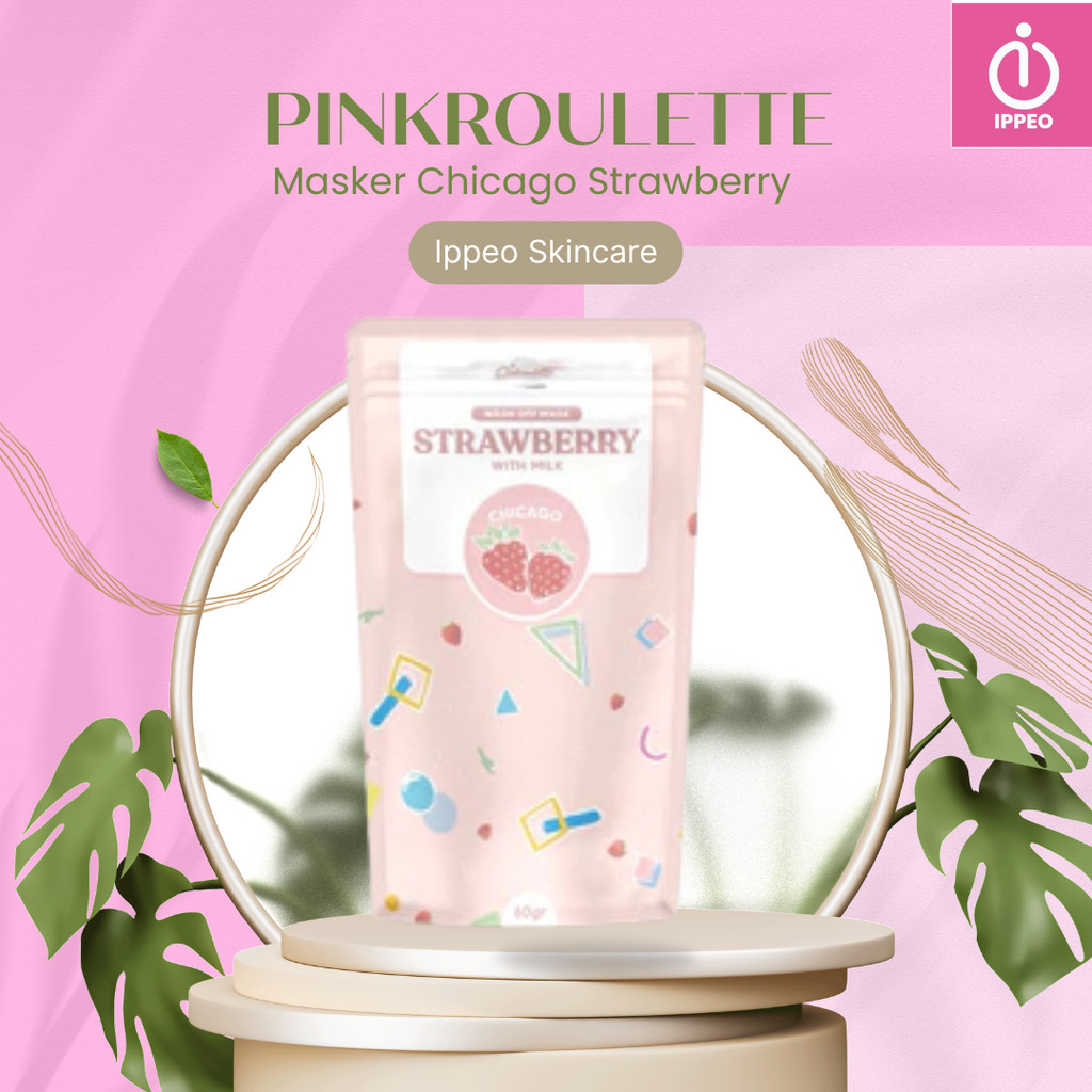 Pinkroulette Chicago Strawberry 60gr Masker Organic Facemask