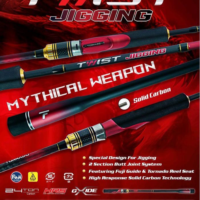 JORAN JIGGING TORNADO TWIST JIGGING MYTHICAL WEAPON SOLID CARBON 602 PE1-3 PE2-4 MAX DRAG 15KG FUJI