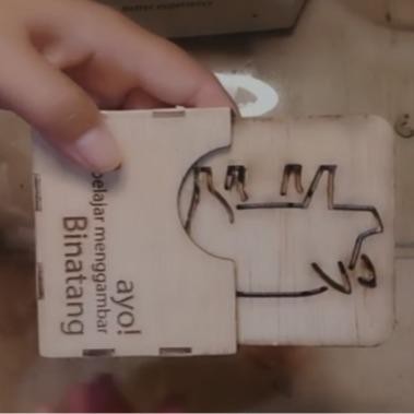 HADIAH Kartu Edukasi Kayu – Belajar Menggambar Binatang