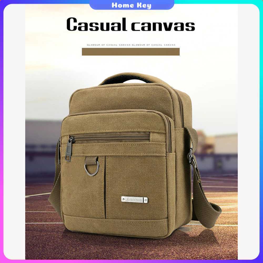 JINGPIN Tas Selempang Pria Canvas Men Shoulder Bag - 1986