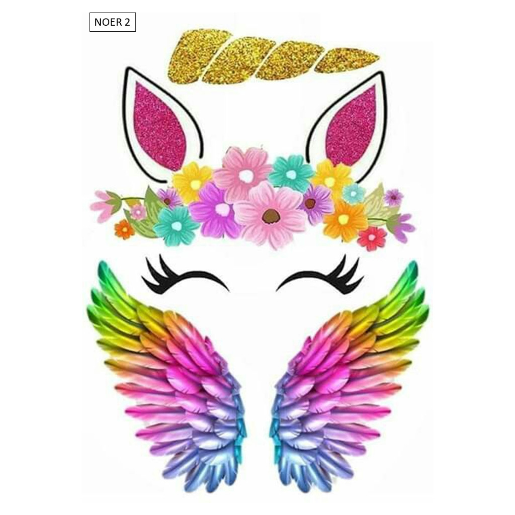 TOPPER CAKE TANDUK UNICORN FREE CUSTOM NAMA | HIASAN KUE ULTAH TEMA TANDUK UNICORN