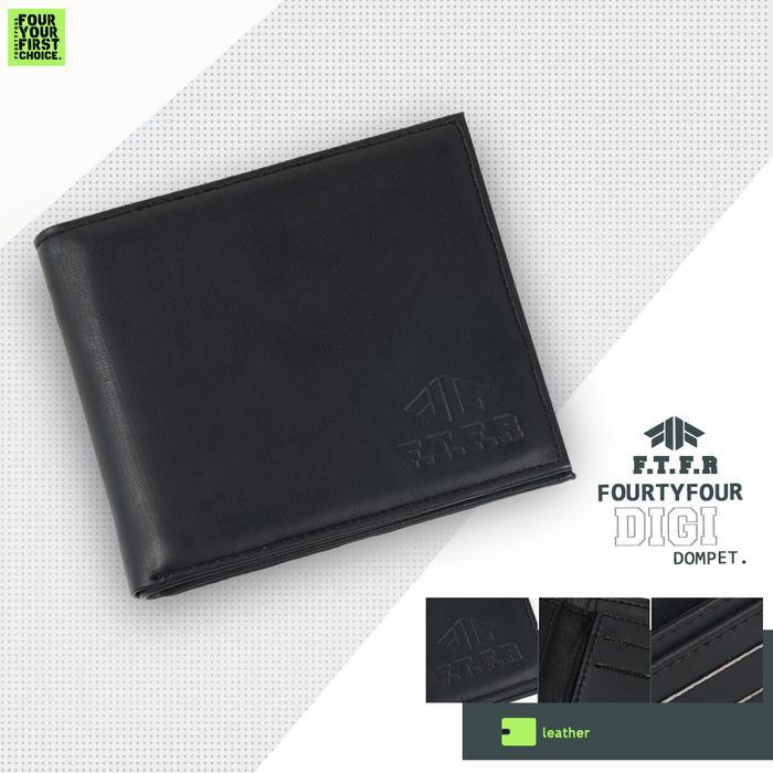 FOURTYFOUR DIGI - Dompet Kulit Kotak Premium Pria - Leather Wallet Pria Kartu - Hitam