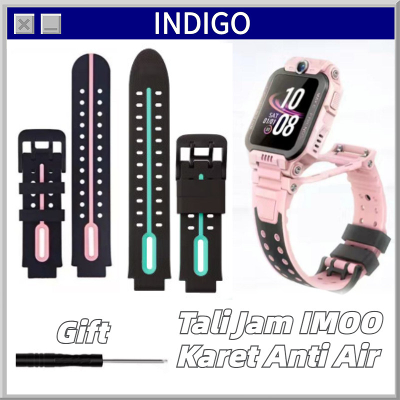 Tali Jam Tangan Smartwatch IMOO Karet Anti Air - Cocok untuk Model Y03-Y06/Z1-Z6/Q1-Q2/D2