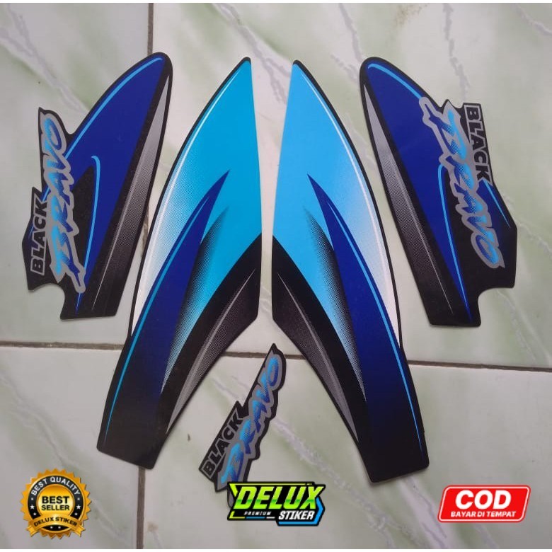 stiker striping sticker motor suzuki bravo