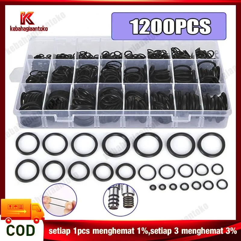 1200 PCS Sil O Ring Karet Seal O ring PCP Sil Oring Karet Seal Oring 1 Set Sil Oring Box Hidrolik