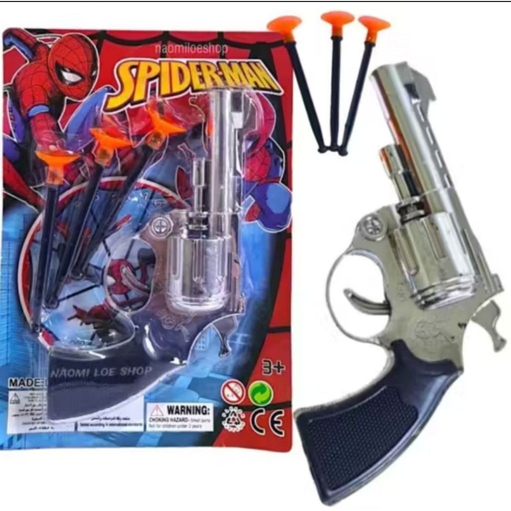 Mainan Pistol Senapan Tembakan Police Polisi Peluru Karet Dart Revolver Gun Panah