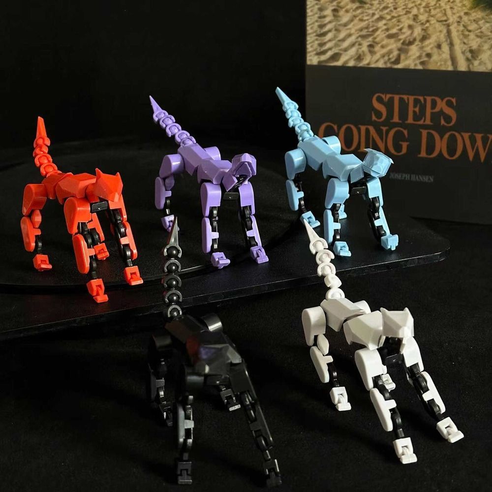 3D Printed Movable Dog Figures Shapeshift Mannequin Lucky Character Robot Decorative Y Assembly Mult