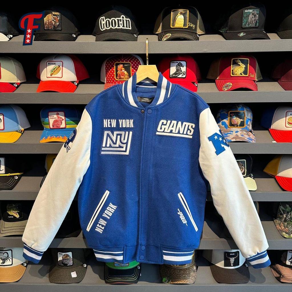 Jaket Pro Standard NFL X New York NY Giants USA Exclusive Varsity Blue Jacket Original