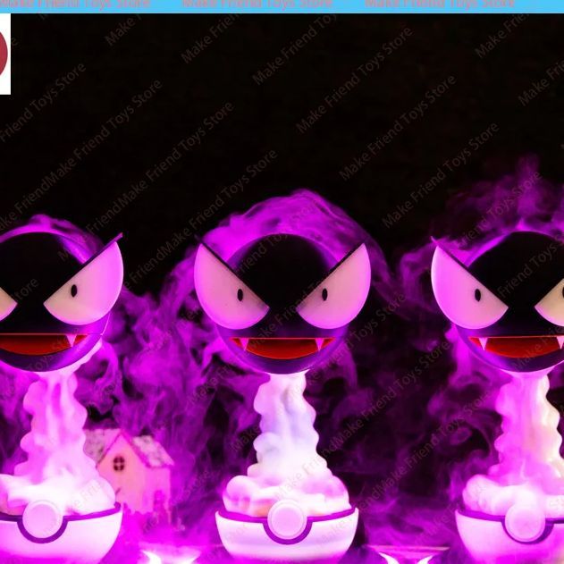 Rechargeable Gastly Luminous Humidifier Gastly Purple‑LED Mist Humidifier Haunted Gastly Humidifier 