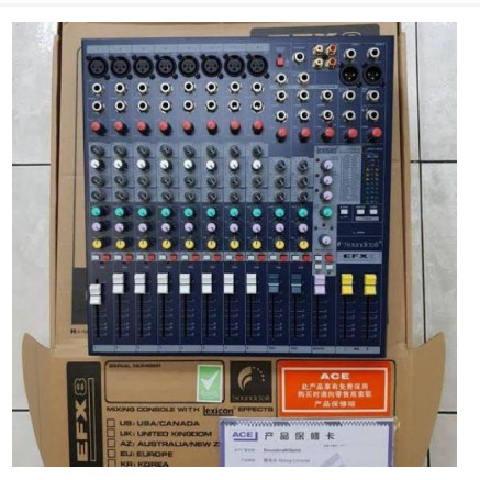 Mixer Audio Soundcraft EFX 8 Original Mixing 8 Channel Soundcraft EFX8 ( bayar di tempat) soundcraft