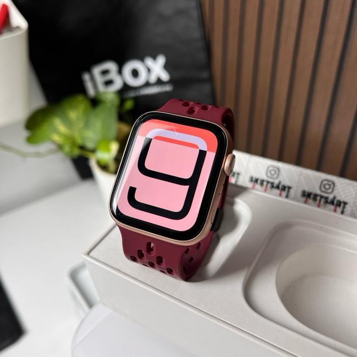 Apple Watch Series 6 44mm Gold iBox iwatch Battery Health 77% Eks Garansi Resmi Charger New Merk Kii