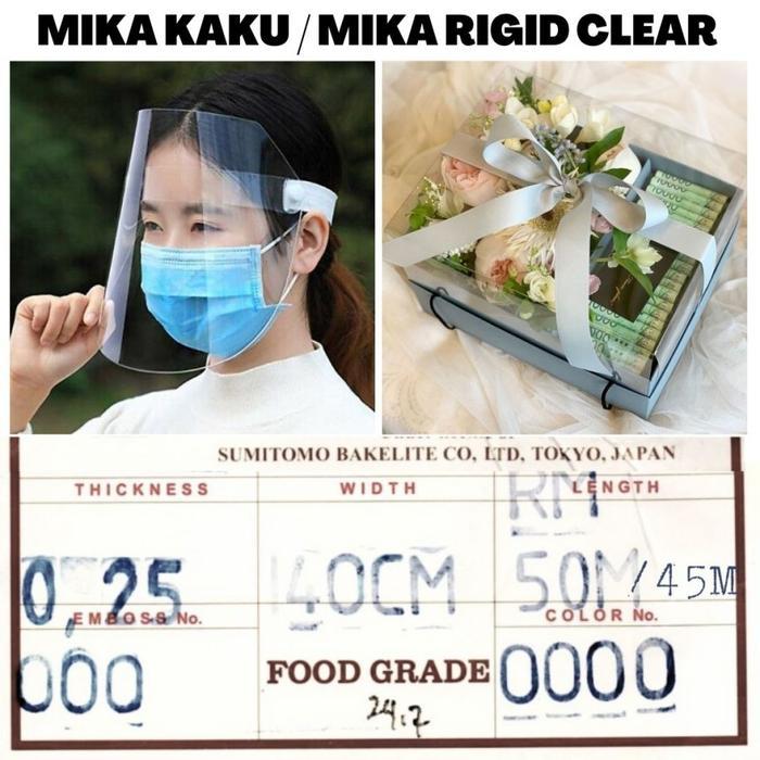 Plastik Mika Kaku Lebar 140cm MIKA RIGID kotak Bening - 0.25A