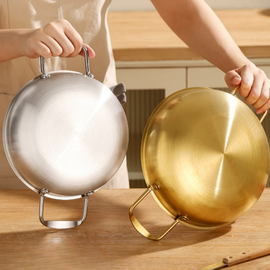 tant Noodle Pot Stainless Steel Soup Pot Golden Ramen Pot Seafood Pot Household Induction Cooker Noo