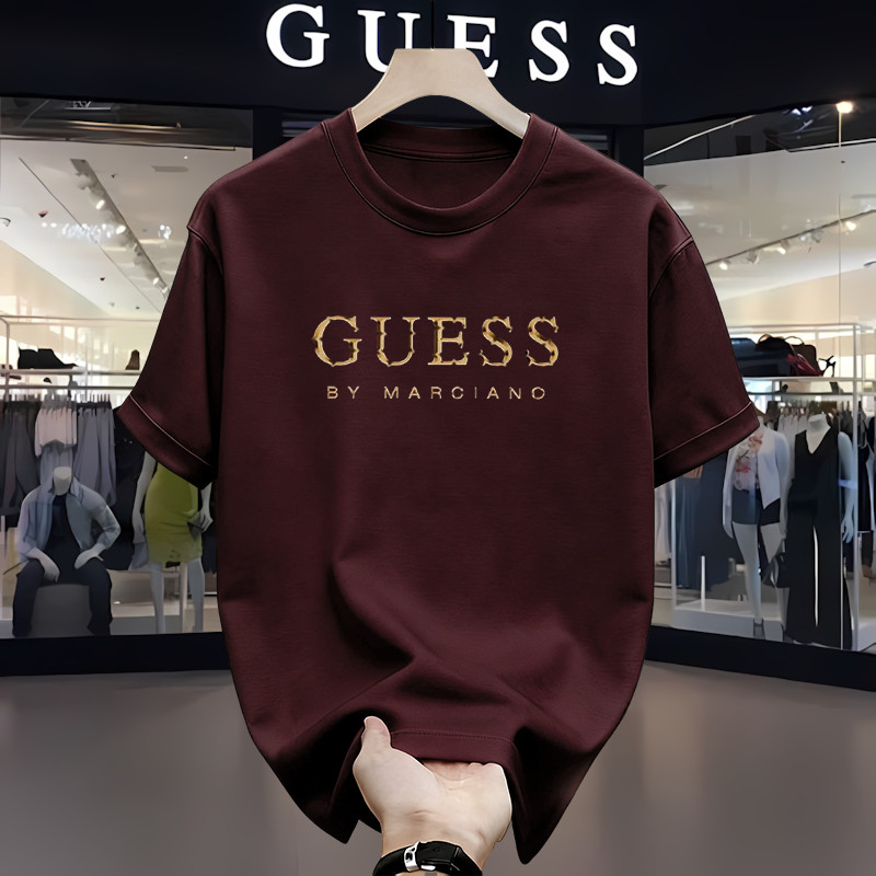 100% Cotton GUESS Kaos Pria Wanita Original Style | T-Shirt Cotton Combed Adem | Logo GUESS Casual S