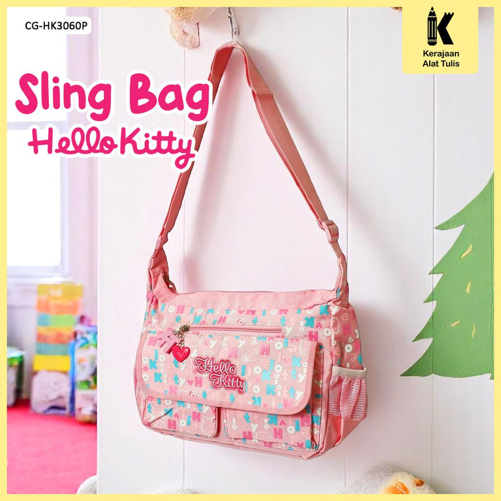 Tas Selempang Motif Favorit Hello Kitty / Tas Selempang Serbaguna / Bag Selempang CG-HK3060