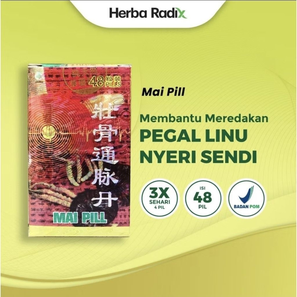Extra Gratis Ongkir!! Mai Pill / Zhuang Gu Tong Mai Dan - Obat Tradisional untuk Membantu Meredakan 