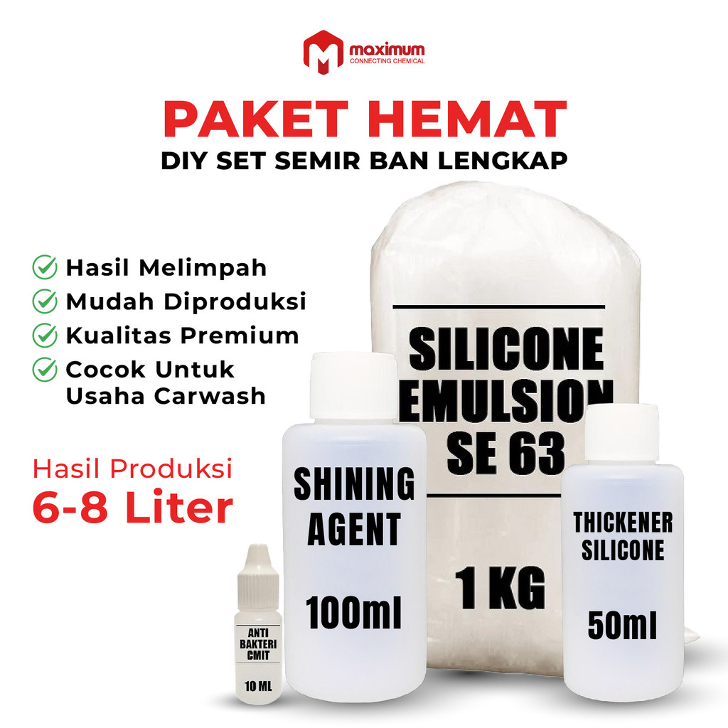Paket Hemat DIY Semir Ban (Semir Ban SE 63, THK, Shining Agent, CMIT)