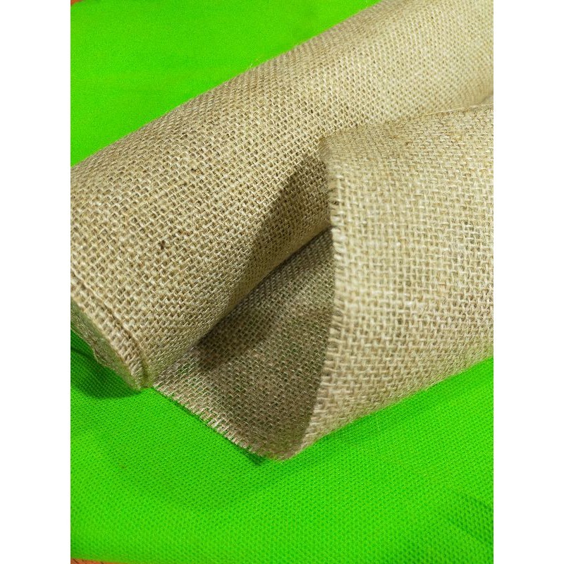 Omah Accessories Kain goni asli / kain goni coklat / kain bunga impor per meter