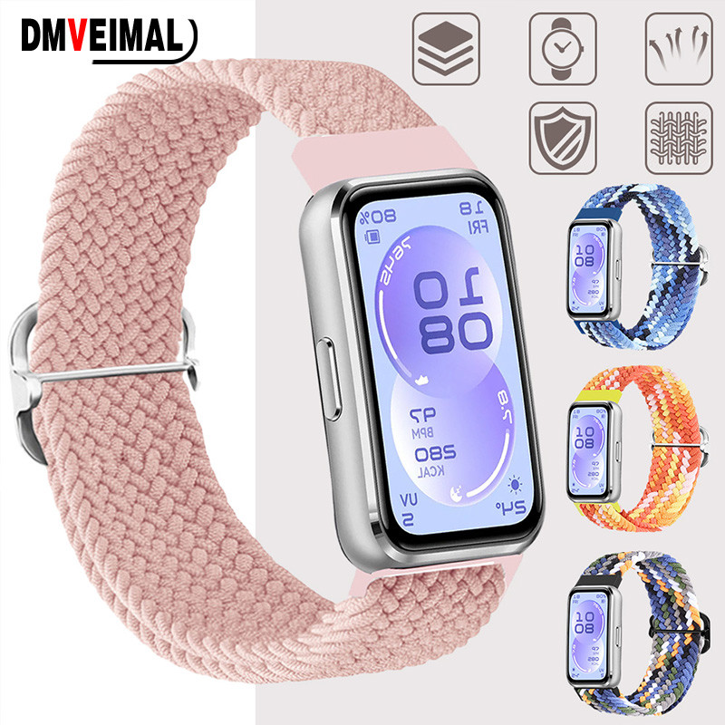 Elastic Nylon Scrunchie Strap Band for Huawei Band 11 / 11 Pro / 10 / 9 / 8 Braided Belt Sport Repla