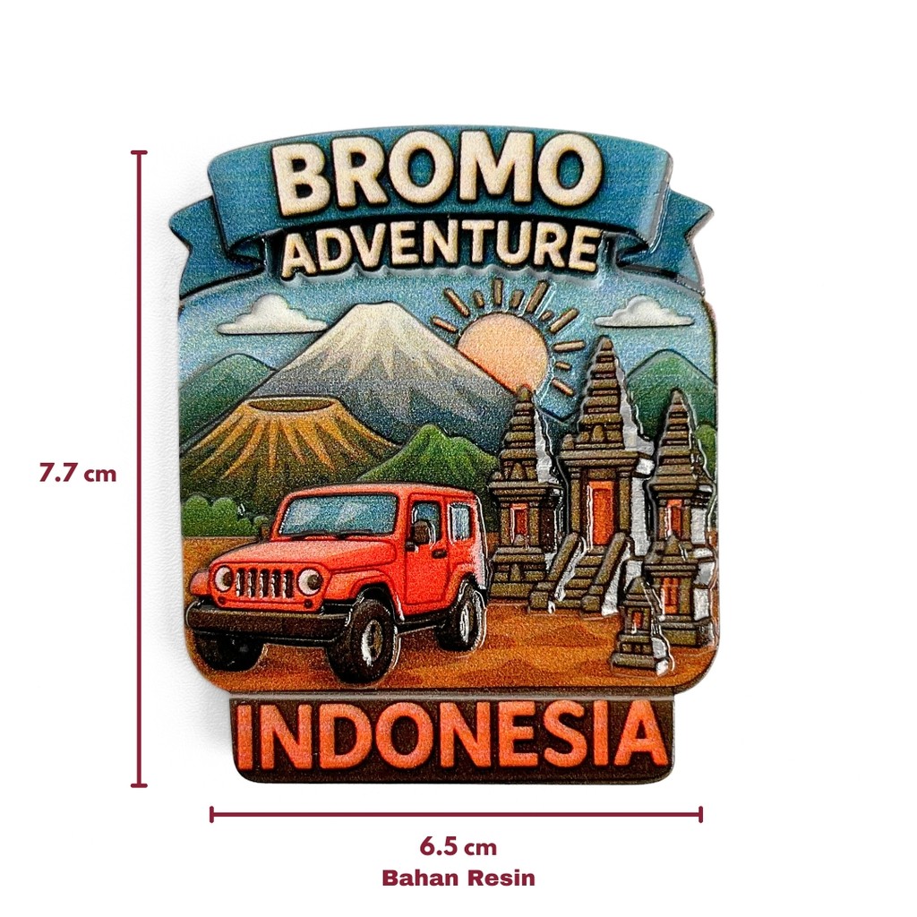 Souvenir Magnet Kulkas Bromo Adventure Oleh oleh Jawa Timur Negara Indonesia