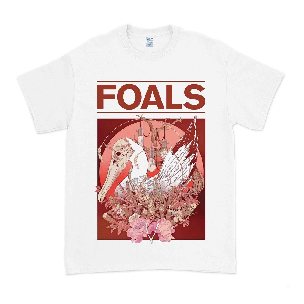 (COD) Kaos Music Foals Artwork White | Derows Warfield Unisex Tshirt | Baju Band Foals