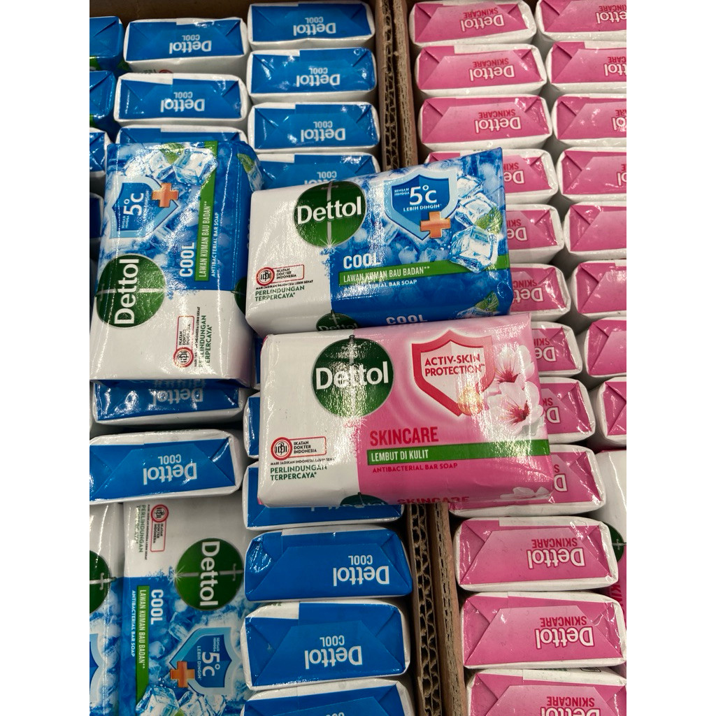 Dettol sabun batang 60g x 144pcs kemasan 1 dus
