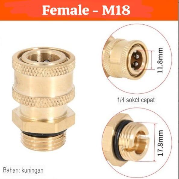 Coupler Quick Release 3/8 inch Male Drat luar 17,8MM