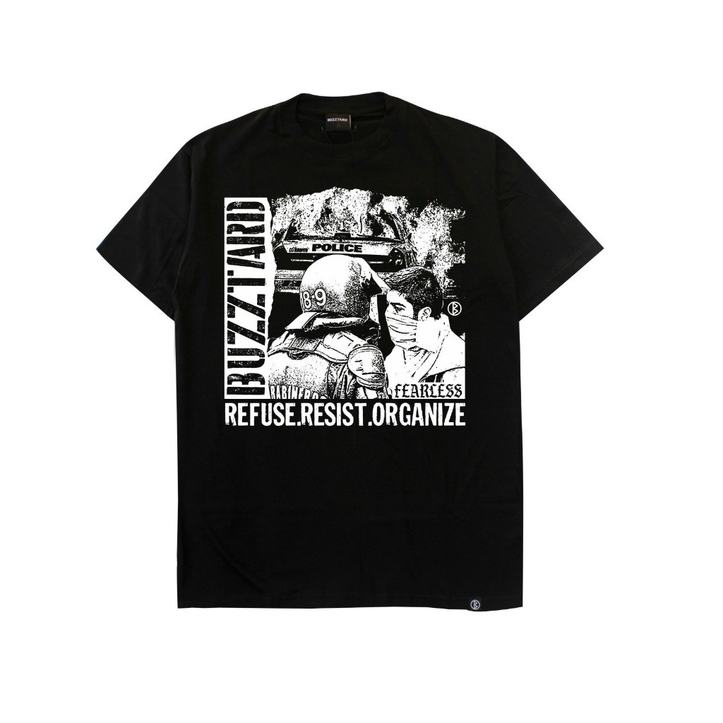 (COD) Tshirt Buzztees ACAB Polisi// Punk Riot // Kaos Punk Pria // Kaos Hitam // Kaos Katun