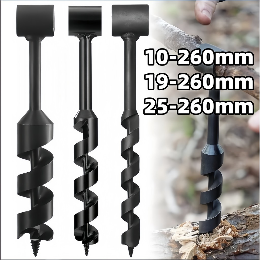 Bor Kayu Manual Bor Tangan Manual Bor Kayu 10/19/25mm Mata Bor Auger Bit Serbaguna