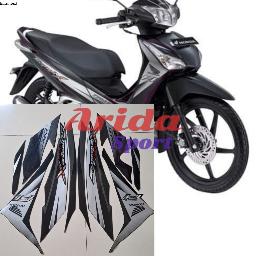 Striping stiker lis body Supra X 125 Helm in 2012 Fi Hitam Violet kualitas bagus