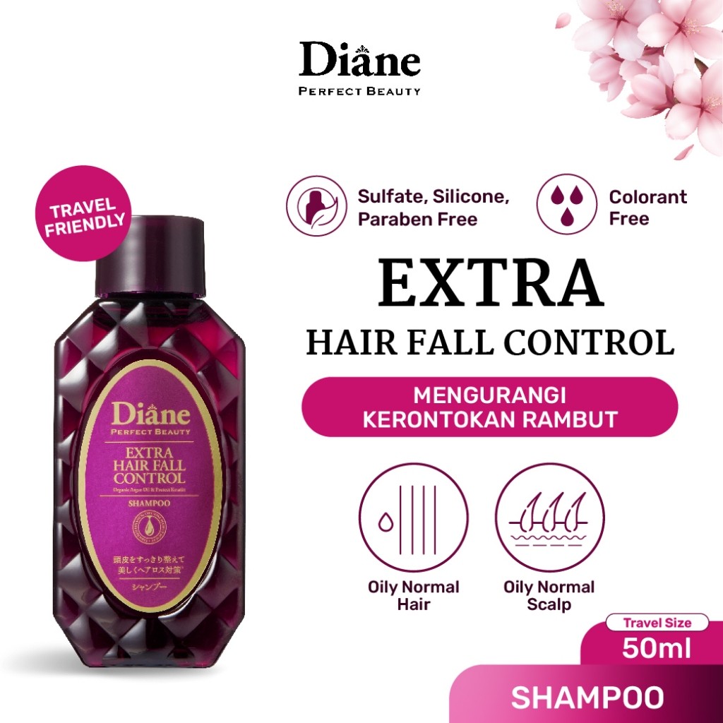 Diane Extra Hair Fall Control Shampoo 50ml (Travel Size) - Made In Japan