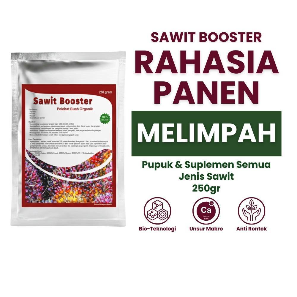 Pupuk Booster Sawit 250 gram - Pupuk Sawit Multifungsi - Pupuk Pelebat Buah Sawit